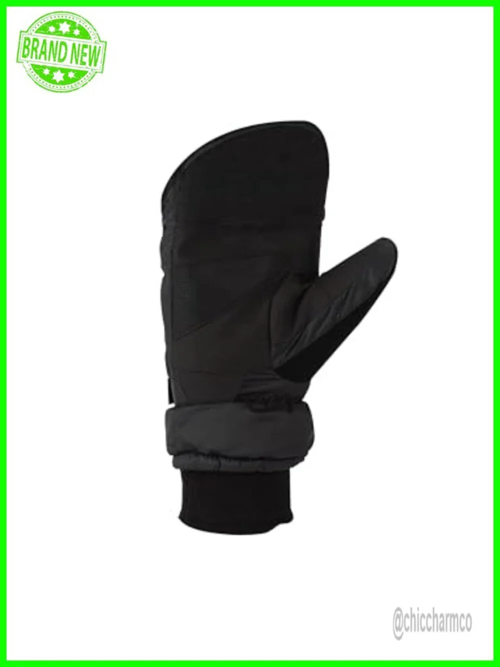Waterproof Insulated Quilted Knit Cuff Mitten with Nose Wipe